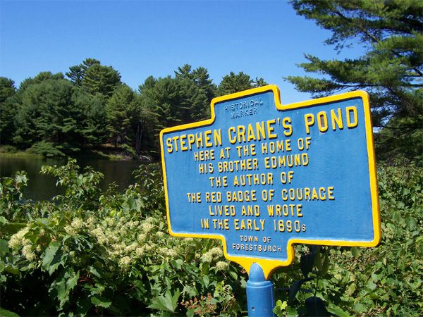 Stephen Crane's Pond marker